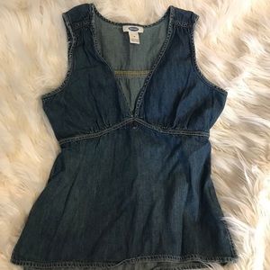 Old Navy women’s XS sleeveless denim top